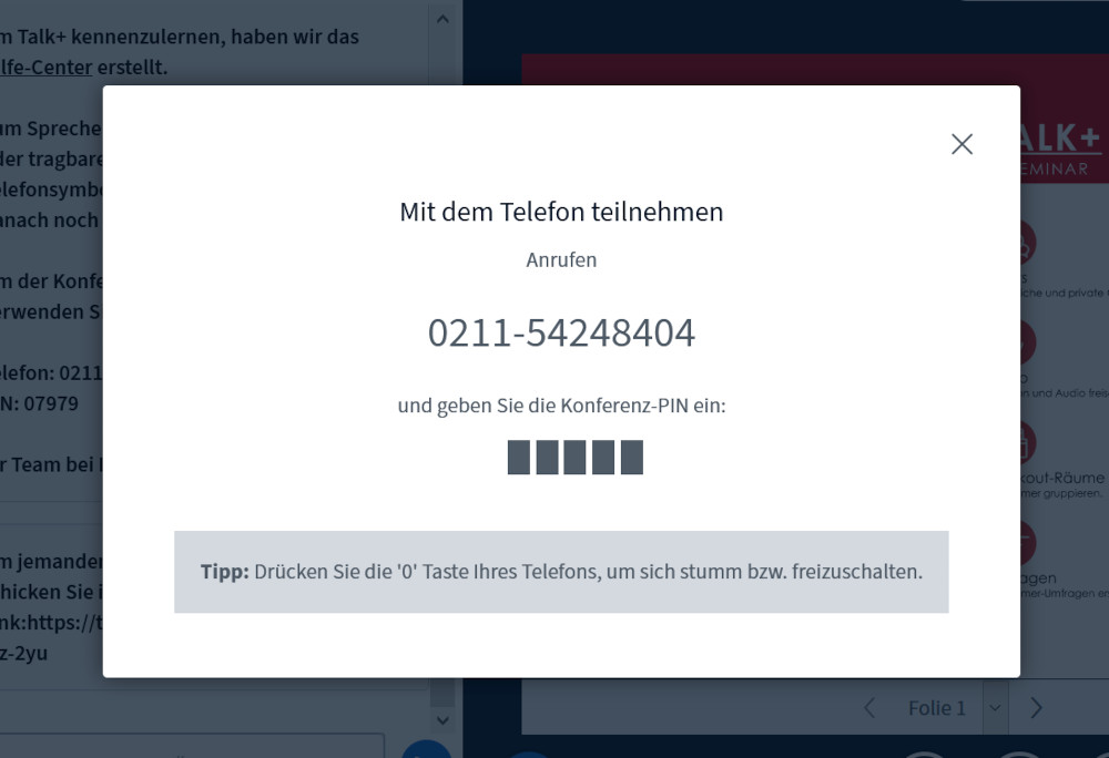 Schritt 2: Anrufen und PIN eingeben.